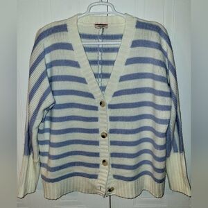 Andree By Unit Oversized Fisherman,Coastal,Grandma,Striped Cardigan Sweater